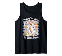 Baking The World A Better Place Cute Goose Pun Bake Design Canotta
