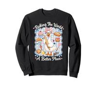 Baking The World A Better Place Cute Goose Pun Bake Design Felpa
