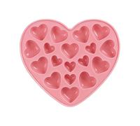 Baking Tray - Heart Shape Mat, Mini Sweet Maker, Eighteen Flessibile Deep Slots, Non Stick Easy Release, Kitchen Bakeware Category, Red Flessibile Rubber Texture For School Home Party