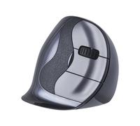 Evoluent D mouse Ufficio Mano destra USB tipo A Laser 3200 DPI Nero/Argento, Mano destra, Design verticale, Laser, USB tipo A, 3200 DPI, Nero, Grigio, Argento