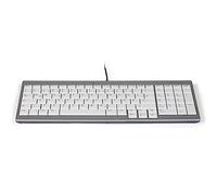 BakkerElkhuizen BNEU960SCDE tastiera DE Ultraboard 960 QWERTZ bianco-argento con cavo