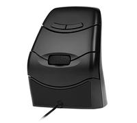 BakkerElkhuizen DXT 3 Wired, Mouse cablato di precisione, Mouse verticale, Mano destra e sinistra, Cablato, Nero