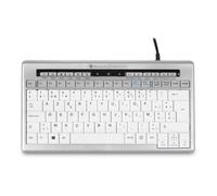 BakkerElkhuizen S-board 840 tastiera USB QWERTY Inglese UK Grigio chiaro, Bianco NEW