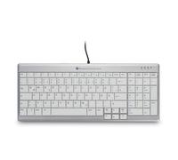 BakkerElkhuizen UltraBoard 960 Standard Compact tastiera Ufficio USB QWERTZ Svizzere Argento, Bianco