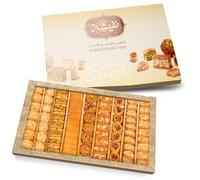 Baklava 750g, 68 Piezas | Surtido Dulces Orientales | Mezcla de Baklava con Pistachos y Anacardos | Elegante caja de regalo I Sin conservantes, sin aditivos, sin colorantes I Dulces Árabes
