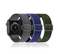 baklon 3 Pezzi Compatibile con Cinturino Apple Watch 38mm 40mm 41mm 42mm 44mm 45mm, Cinturino in Nylon di Ricambio Compatibile con iWatch Series SE/7/6/5/4/3/2/1