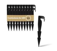 BAKOKI 100× Ancoraggio per irrigazione a goccia 16-20mm Supporto per tubo Erdanker Supporto per tubo Micro-irrigazione - infrangibile Resistente ai raggi UV - Fissaggio per tubo, Supporto per tubo da