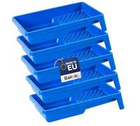 BAKOKI 5 vasche di colore da 15 x 29 cm, per pittura da parete, in plastica blu, larghezza 15 cm, lunghezza 29 cm, accessori da pittura, decorazione