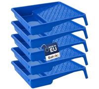 BAKOKI 5 vasche di colore da 33 x 35 cm, per pittura da parete, in plastica blu, larghezza 33 cm, lunghezza 35 cm, accessori da pittura, decorazione