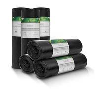 Bakoki Sacchetti per la spazzatura da 160 l, estremamente resistenti agli strappi, ideali per la casa, il giardino e il funzionamento, 6 rotoli da 10 pezzi, per lavori di ristrutturazione e rifiuti