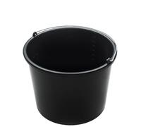 BAKOKI Set di 10 secchi per malta da 12 l, in LDPE riciclato con archetto in metallo e scala interna - secchio per cemento, secchio per cemento, secchio per tacchino e secchio per acqua per cantiere