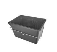 BAKOKI Set di 3 secchi di colore da 8 l - Secchio quadrato in plastica con manico in metallo e bordo di fusione, impilabile, leggero e robusto, perfetto per mescolare e trasportare vernice durante