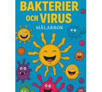 Bakterier och Virus: Rolig och enkel målarbok för barn 2-5 år