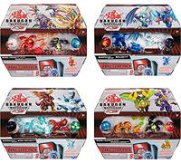 BAKUGAN Confezione da 4 Baku-Gear, Action Figure collezionabili Sairus Ultra con equipaggiamento Baku-Gear e Fusione Trox x Nobilious Ultra