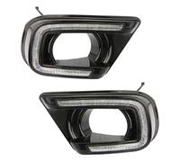 BAKUGO 2 Pezzi LED Dell'auto Luce di Marcia Diurna Fendinebbia Foro DRL Segnale di Svolta per Dodge Journey Fiat Freemont 2013 2014 2015 2016 2017,COB Model