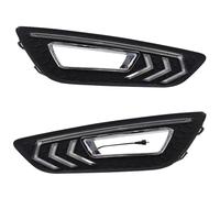 BAKUGO 2 Pz Luce LED Luce di Marcia Diurna Copertura Fendinebbia DRL Giallo Indicatore di Direzione per Ford Focus 3 MK3 2015 2016 2017 2018-White Yellow