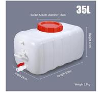 BAKULI Contenitore Acqua Plastica Uso Alimentare Chiusura Ermetica Design con Maniglia Escursioni All'aperto Camper Tour Guida Autonoma(35l)