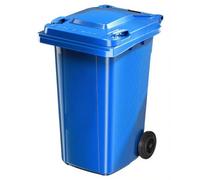 BAKULI Pattumiera Commerciale Grande Capacità Coperchio Ideale Comunità Strade Fabbriche Cantieri Edili Robusta Durevole(Blue,28 Gallon)