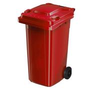 BAKULI Pattumiera Cucina Residenziale Commerciale Grande Capacità Ruote Coperchio For Esterni Cortili Strade(Red,80L)
