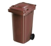 BAKULI Pattumiera Cucina Residenziale Commerciale Grande Capacità Ruote Coperchio For Esterni Cortili Strade(Brown,100L)