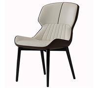 BAKULI Sedie da Pranzo Moderne Imbottite Cucina Poltrona Soggiorno con Sedile Imbottito Morbida Pelle E Gambe Acciaio Carbonio(Off-white+brown)