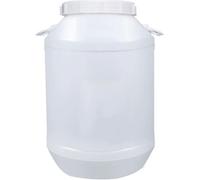 BAKULI Serbatoio dell'Acqua Plastica Alimentare All'aperto Secchio 25L/30L/50L/60L Stoccaggio Domestica Grande Campo Circolare(White,60L)