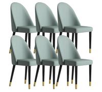 BAKULI Set Da Pranzo Cucina Con Gambe Legno 6 Sedie In Pelle Tecnica Dei Tempi Moderni For Trucco Della Toeletta Balcone Camera Matrimoniale(Mint Green)