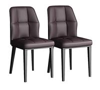 BAKULI Set di 2 Sedie Cucina Sala da Pranzo Laterali Soggiorno Moderne Imbottite con Sedile Imbottito Morbida Pelle PU E Gambe Acciaio Carbonio(G)