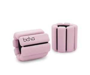 Bala Bangles | Come visto su Shark Tank | pesi da polso e caviglia completamente regolabili | per yoga, danza, sbarra, pilates, cardio, aerobica, camminate | 0,5 kg ciascuno, 2 per set, Rosa fard