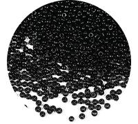 Bala&Fillic 2 mm di colore nero perline rocaille 9000 pezzi/100 grammi in borsa, 12/0 Black Small Seed Beads for Making Jewelry Earring Bracciali Necklace (Black)