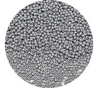 Bala&Fillic 2 mm Grigio Colore Perline Rocaille 9000 pezzi/100 grammi in borsa, 12/0 Grey Small Seed Beads for Making Jewelry Earring Bracciali Necklace (Grey)