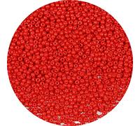 Bala&Fillic 2 mm perline di rocaille rosse di circa 9000 pezzi/100 g, 12/0 perline di vetro per fabbricazione di braccialetti e collane (rosso)