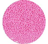Bala&Fillic 2 mm Round Size Uniform Seed Beads 9000 pezzi/100 grammi in borsa, 12/0 Pink Seed Beads Small Craft Seed Beads for Making Jewelry Earring Bracciali Necklace (Pink)