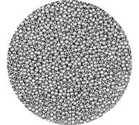 Bala&Fillic Dimensioni 2 mm Perline di vetro argento opaco 9000 pezzi, 100 grammi, 12/0 piccole perle per la produzione di gioielli orecchini bracciali collana (argento opaco)