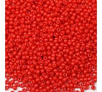 Bala&Fillic Perline da 4 mm, circa 1200 pezzi/100 grammi in sacchetto, perline da ricamo in vetro 6/0 per realizzare braccialetti e collane (rosso)