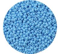 Bala & Fillic - Perline da 4 mm, colore blu chiaro opaco, circa 1200 pezzi da 100 g, confezione da 6/0 perline in vetro per creare braccialetti e collane (azzurro)