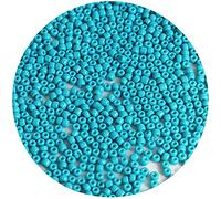 Bala&Fillic Perline di colore blu turchese, 4 mm, circa 1200 pezzi/100 grammi in borsa, 6/0 perline di vetro per realizzare braccialetti e collane (blu turchese)