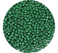 Bala&Fillic Perline di vetro 6/0 da 4 mm, circa 1200 pezzi/100 grammi in sacchetto, per realizzare bracciali e collane (verde)