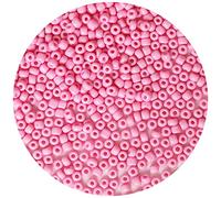 Bala&Fillic Perline di vetro 6/0 da 4 mm, circa 1200 pezzi/100 grammi in sacchetto, per realizzare bracciali e collane (rosa)