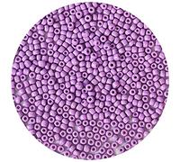 Bala&Fillic Perline di vetro 6/0 da 4 mm, circa 1200 pezzi/100 grammi in sacchetto, per realizzare bracciali e collane (viola)