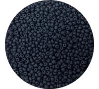 Bala&Fillic Perline di vetro 6/0 da 4 mm, circa 1200 pezzi/100 grammi in sacchetto, per realizzare braccialetti e collane (nero opaco)