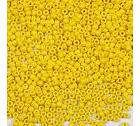 Bala&Fillic Perline di vetro 8/0 da 3 mm, circa 3600 pezzi/100 grammi in sacchetto, per realizzare bracciali, collane, orecchini (giallo banana)