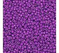 Bala&Fillic Perline di vetro 8/0 da 3 mm, circa 3600 pezzi/100 grammi in sacchetto, per realizzare bracciali, collane, orecchini (viola scuro)