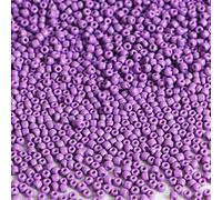 Bala&Fillic Perline di vetro 8/0 da 3 mm, circa 3600 pezzi/100 grammi in sacchetto, per realizzare bracciali, collane, orecchini (viola)