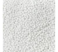 Bala&Fillic Perline per semi di colore bianco opaco da 3 mm, circa 3600 pezzi/100 grammi in sacchetto, perline artigianali in vetro 8/0 per realizzare braccialetti, collane, orecchini (bianco opaco)