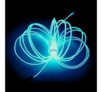 Balabaxer EL Wire Ice Blue, 5 m/5 m luci al neon riduzione del rumore portatile neon elettroluminescente filo per feste, Halloween, decorazione fai da te