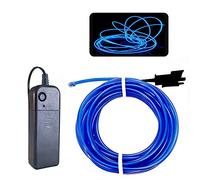 Balabaxer Filo elettroluminescente blu EL per riduzione del rumore, luci al neon, 3 m, per Halloween, feste, luci nere, decorazione fai da te