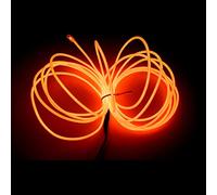 Balabaxer Linea luminosa Arancione, striscia luminosa al neon portatile del pacchetto batteria 3 metri, può essere tagliata a volontà, applicabile alla festa, Halloween, decorazione fai da te