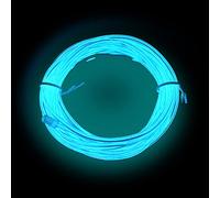 Balabaxer Linea luminosa Blu ghiaccio, striscia luminosa al neon portatile del pacchetto batteria 3 metri, può essere tagliata a volontà, applicabile alla festa, Halloween, decorazione fai da te