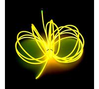 Balabaxer Linea luminosa Giallo, striscia luminosa al neon portatile del pacchetto batteria 10M, può essere tagliata a volontà, applicabile alla festa, Halloween, decorazione fai da te